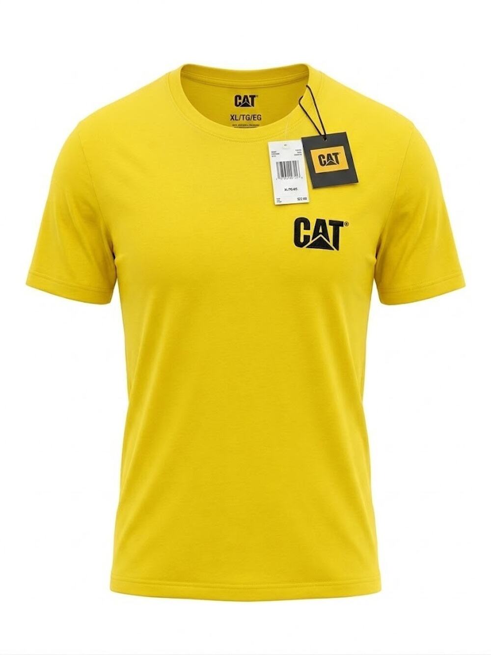 CAT Caterpillar Men’s Yellow Short Sleeve T-Shirt – Size XL – New With Tags